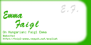 emma faigl business card